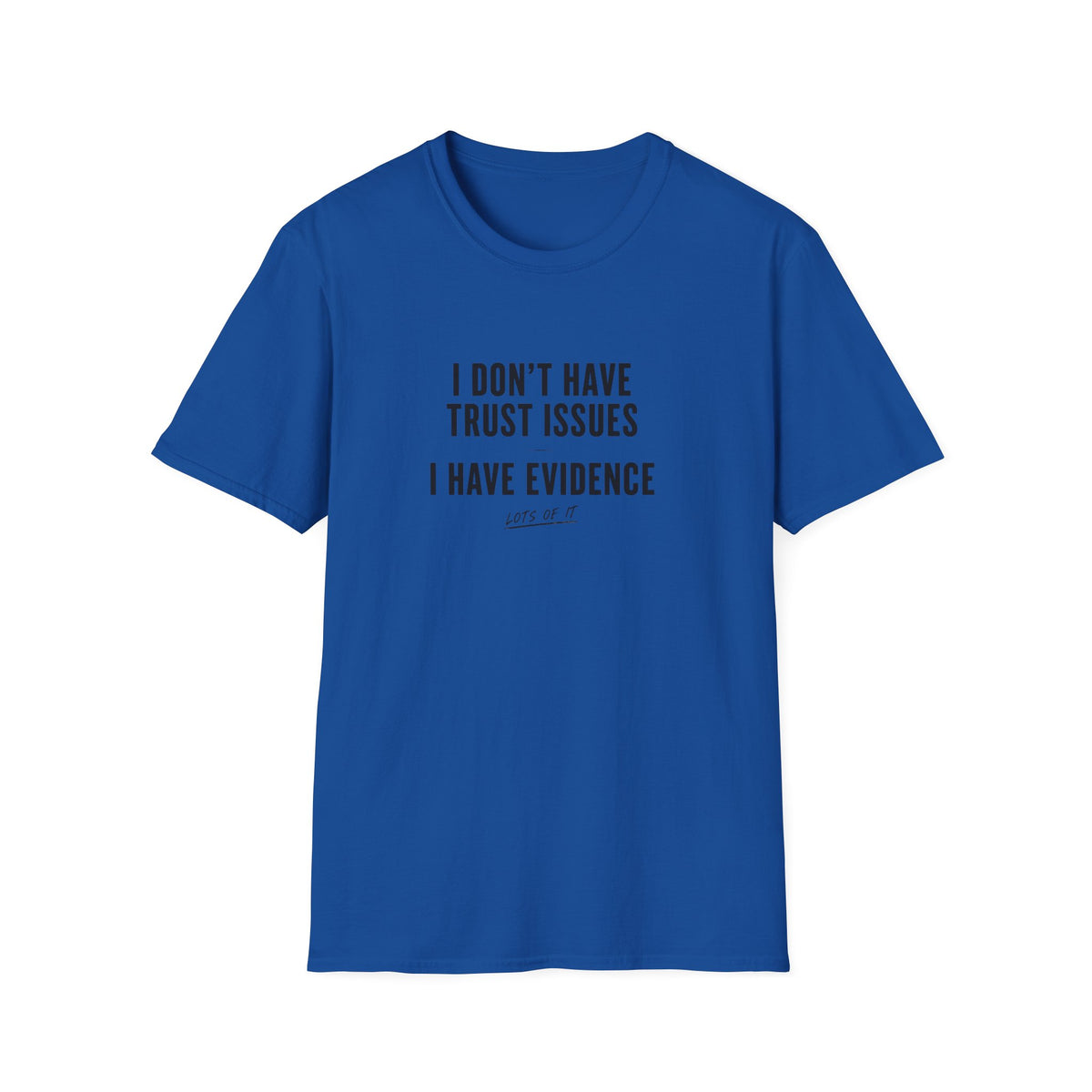 I Don't Have Trust Issues I Have Evidence T-Shirt