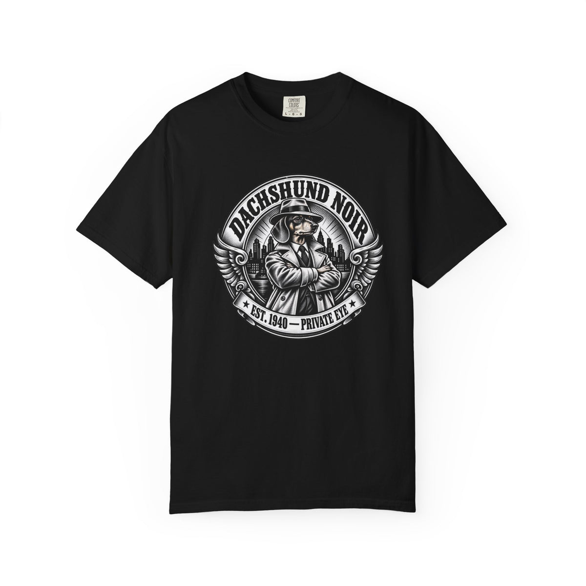 Dachshund Noir  T-Shirt  Vintage