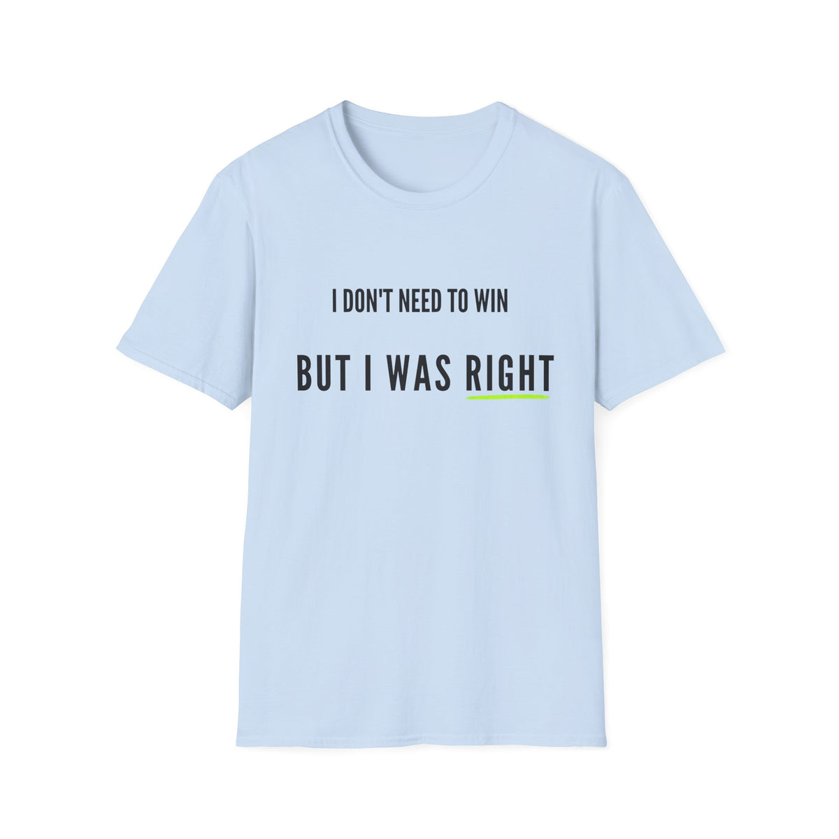 I Don't Need to Win But I Was Right T-Shirt