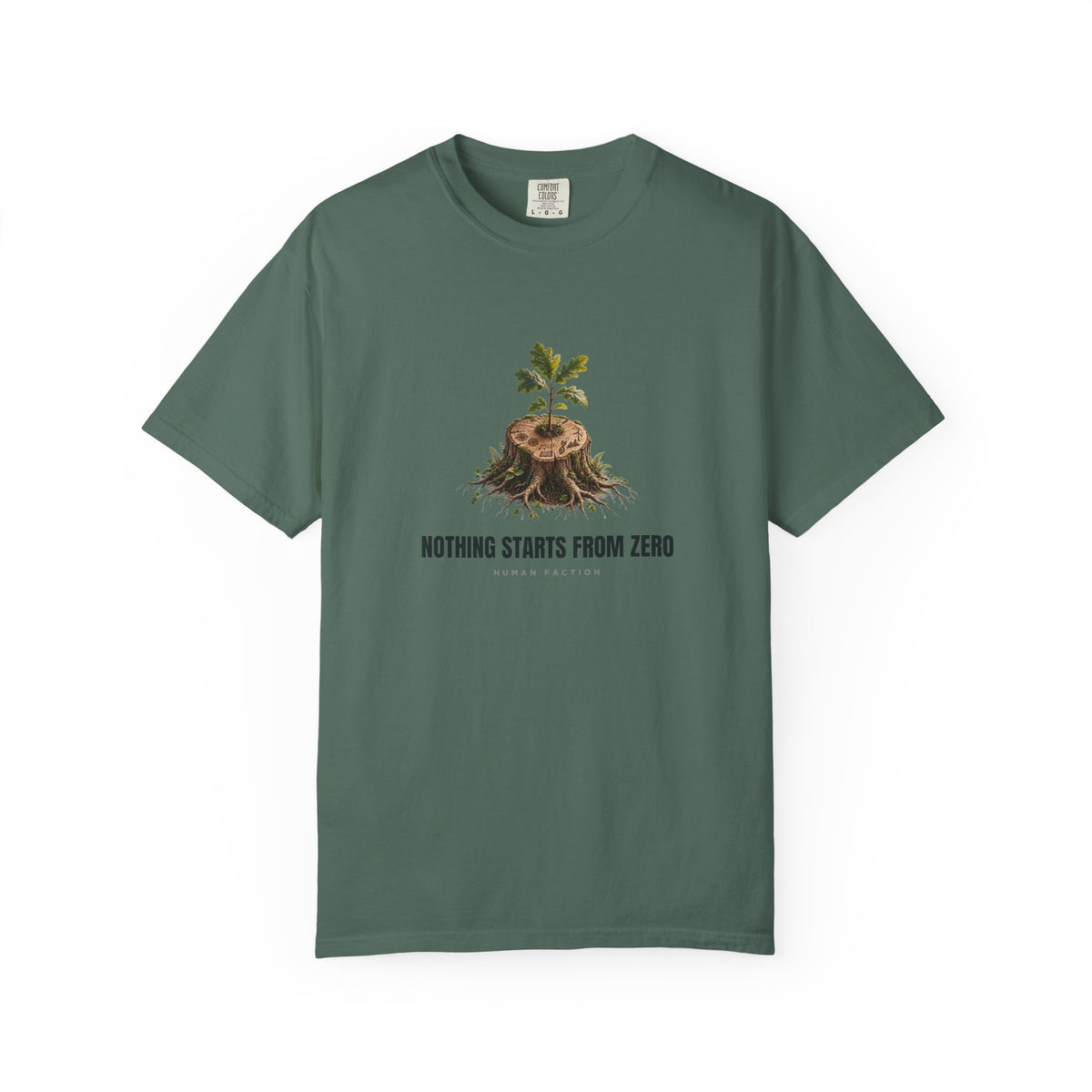 Human Faction Nothing Starts From Zero Inspirational Growth T-Shirt